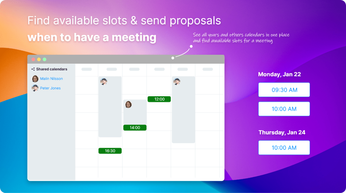 Timeslot picker - Find available timeslots to book a meeting