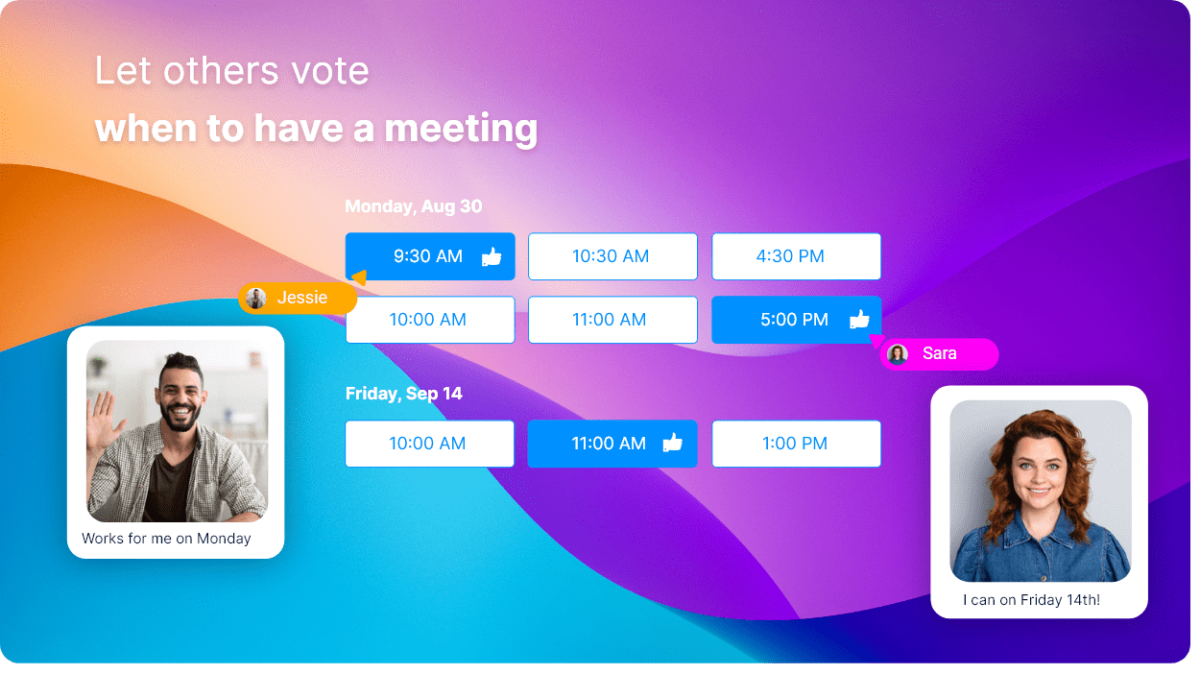 Group invite - Let others vote when to have a meeting