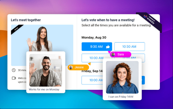 Weezly meeting poll feature