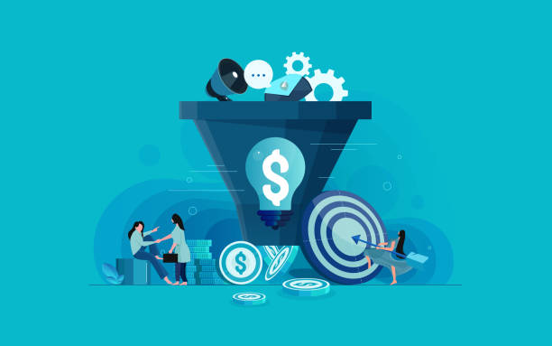 Sales Funnel Marketing Conversion Rates Template. 
