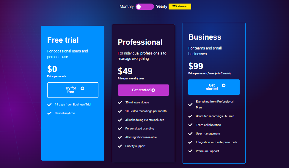 Weezly's pricing model