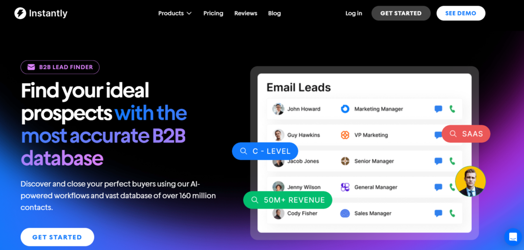Instantly, one of The Best B2B Lead Generation Tools
