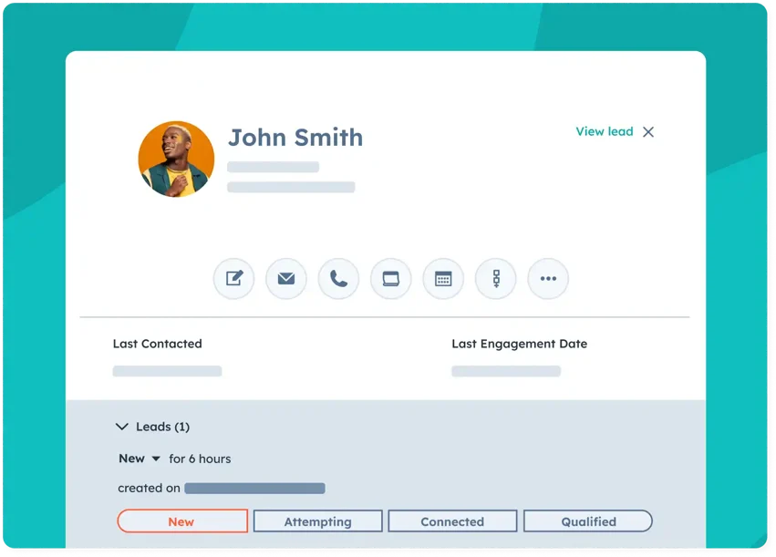 HubSpot Sales Hub interface