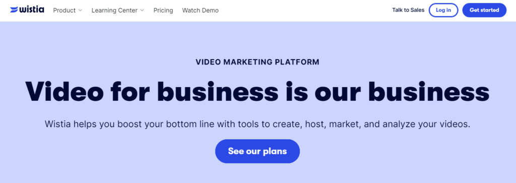 Wistia - home page