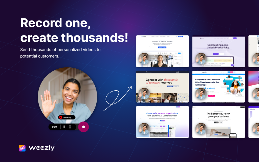 1. Weezly.com: A Powerful Sendspark Alternatives for Personalized AI Sales Videos