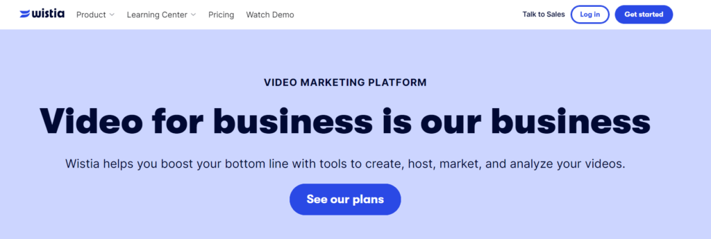 7. Wistia: Simple and Professional Video Creation