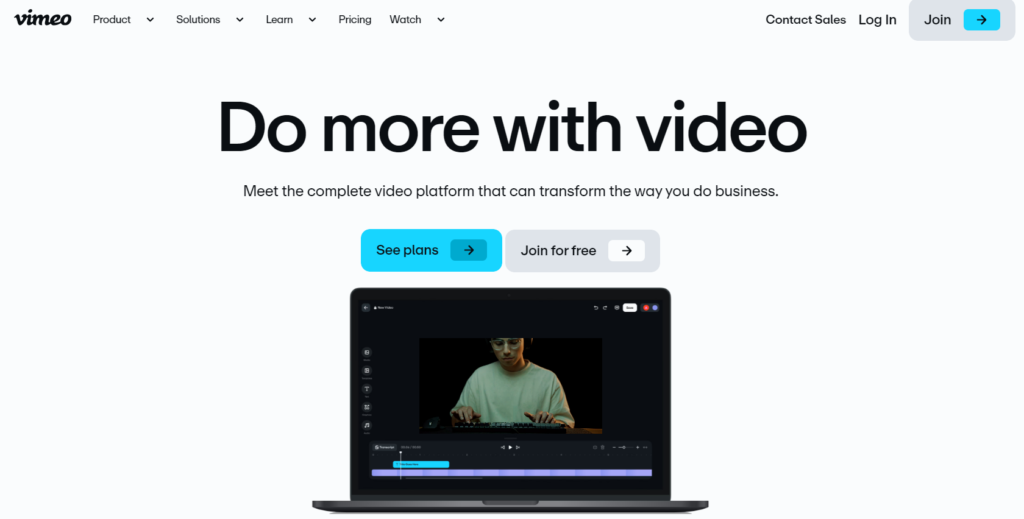 vimeo home page
