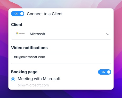 Video Campaign - Connect to a client