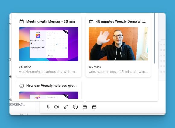 Propose time for a meeting directly Linkedin conversations