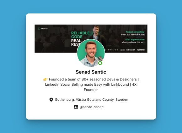 View Linkedin profiles in Chat