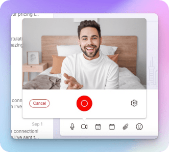 Record video messages directy in Linkedin conversations