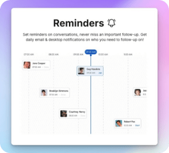 Set reminders on conversations in Linkedin with Weezly Connect