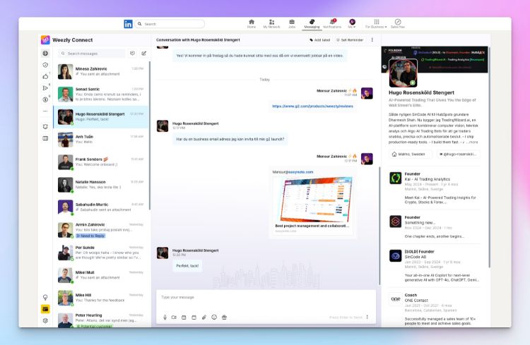 Weezly Connect - A Linkedin Inbox Replacement