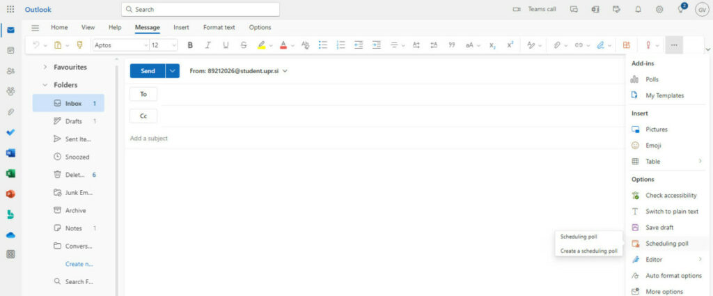 Outlook Scheduling Poll