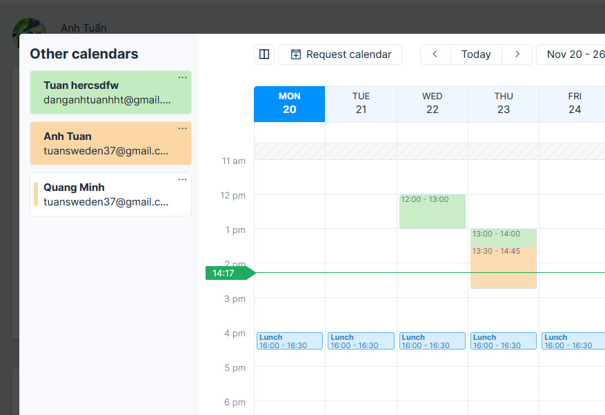 Shared Calendars in Weezly