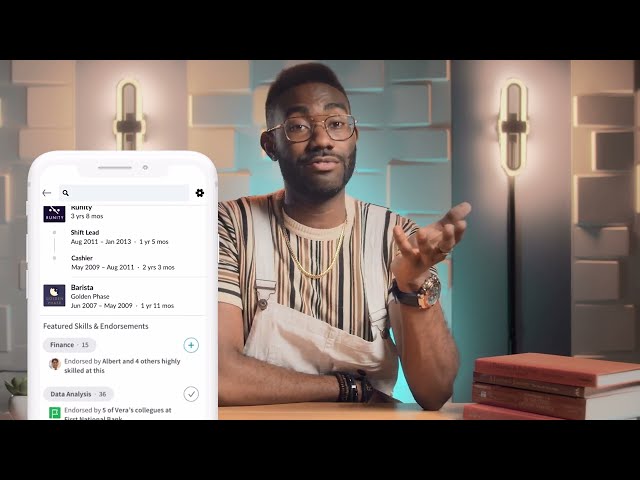 Screenshot highlighting a standout LinkedIn summary and key areas to emphasize