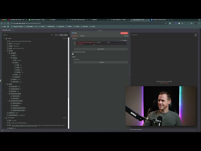 Workflow automation node setup for advanced AI-powered comment analysis and research