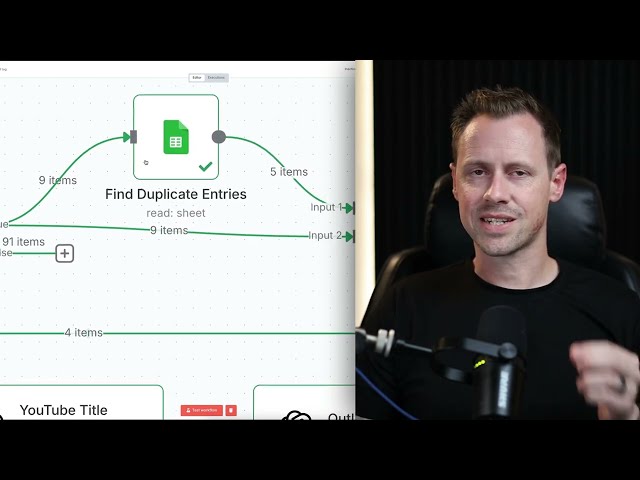 Automated AI-generated title and outline suggestions for a YouTube video derived from trending examples