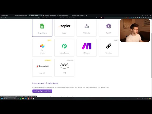 Exported contract data from sam.gov automatically synced into Google Sheets