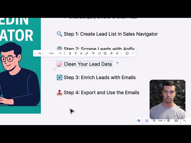 CSV of enriched LinkedIn leads: company emails added after running through enrichment scraper