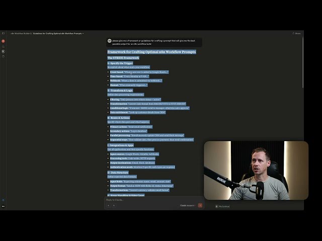 Mid-process screenshot: reviewing and confirming workflow steps before export