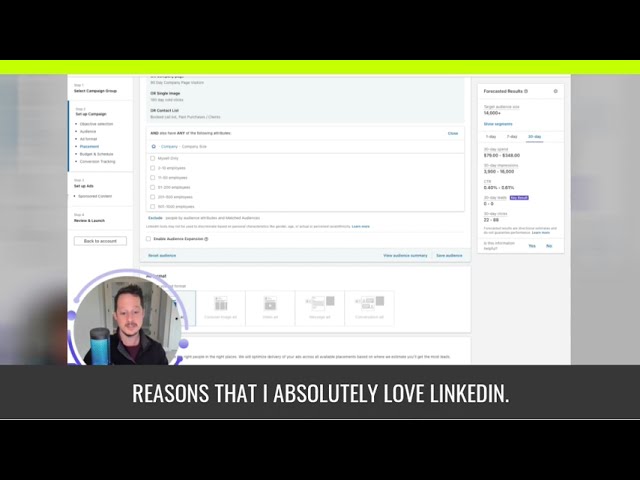Report showing uplift in conversions and lower CPA from LinkedIn segmented retargeting