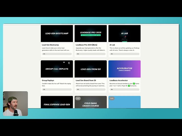 Screenshot of new course platform and curriculum highlights for Lead Based School users