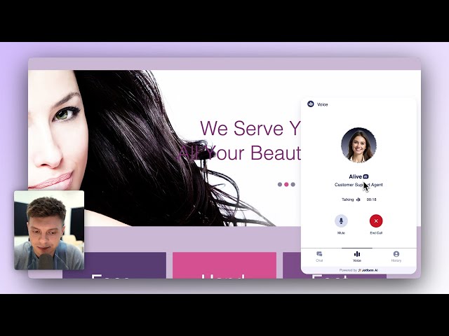 Live chatbot widget deployed on a sample website, handling booking flow in real time