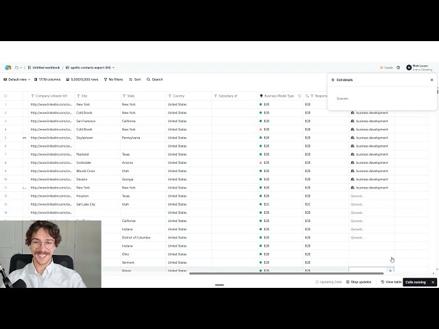 Preview of a cold outreach email with AI-personalized job function and company name fields populated
