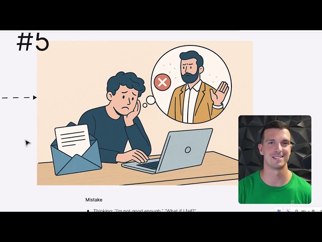Visual representation of overcoming mindset barriers and building daily agency owner habits.