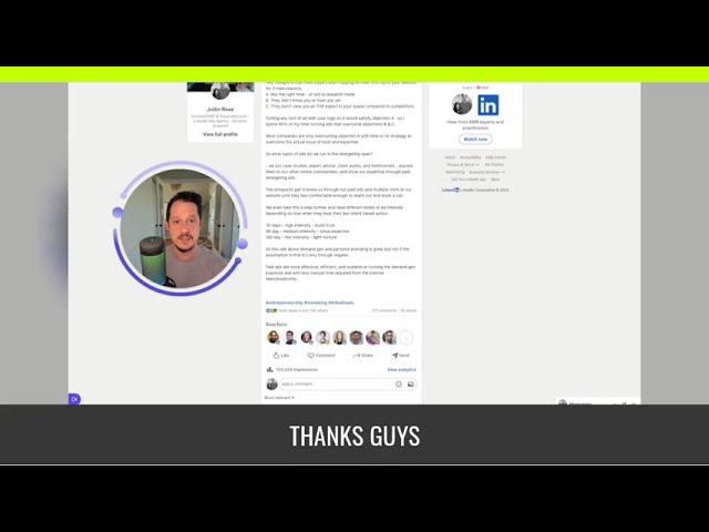 Screenshot of a high-performing LinkedIn single image ad using a post with strong social proof