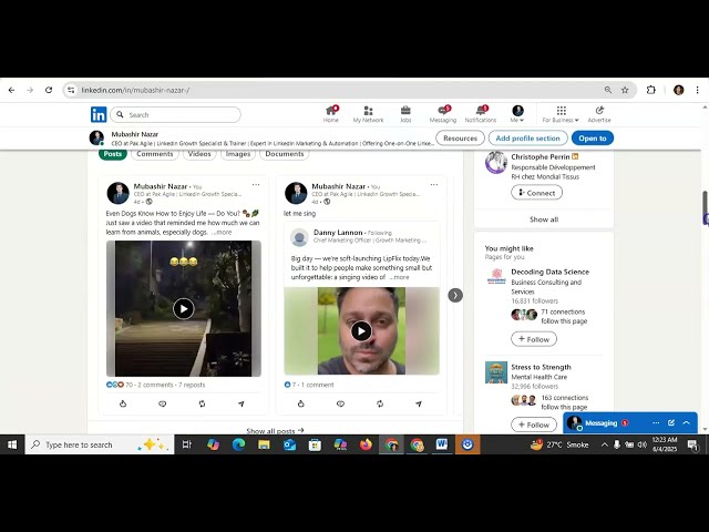 Demonstrating LinkedIn profile access restored after appeal form submission