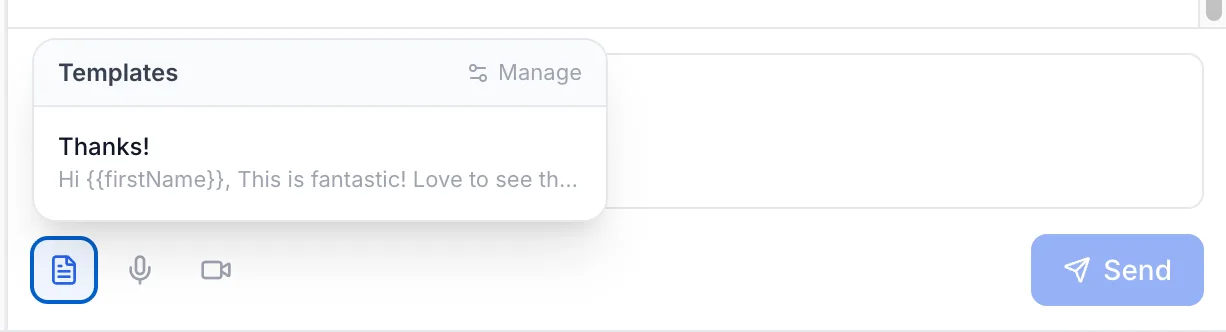Save messages as templates in UniBox