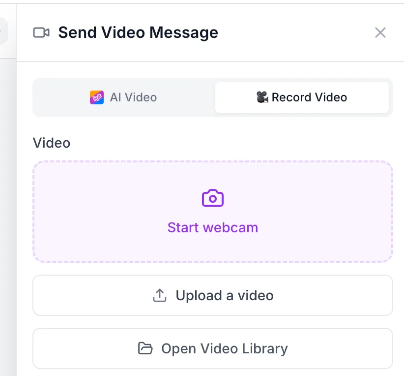 Upload video in Weezly Outreach